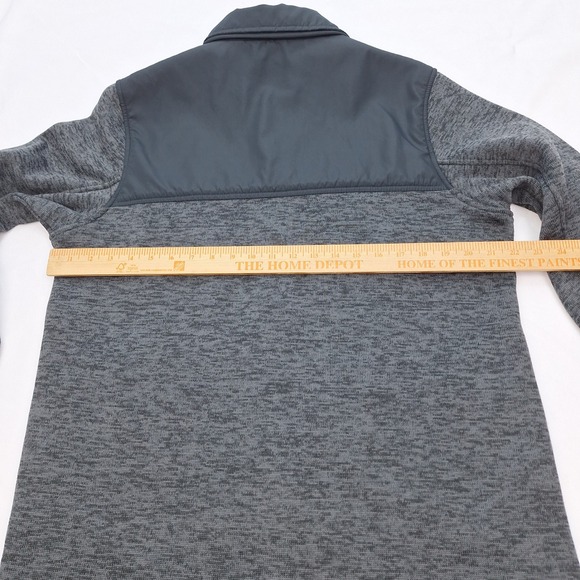 Lands End Jacket Mens Medium Tall 38-40 Gray Knit Snap Front‎ Shacket Outdoor - Picture 4 of 9